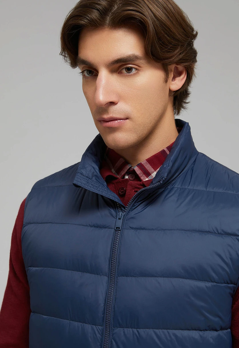 Стеганый пуховый жилет, Модель BAS-20053, Фото №9