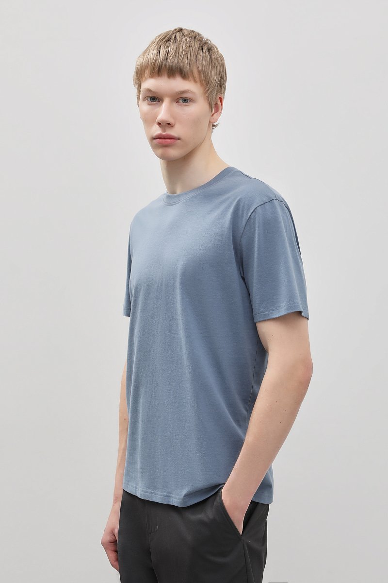 Базовая футболка из хлопка, Модель BAS-20008, Фото №4