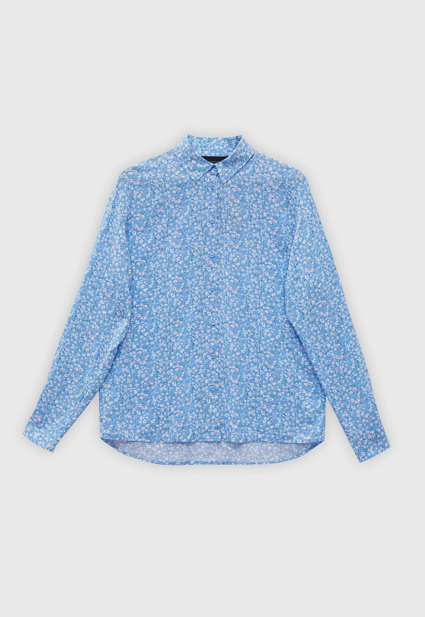 Блузка свободного кроя с отложным воротником, Модель BAS-10040, Фото №7