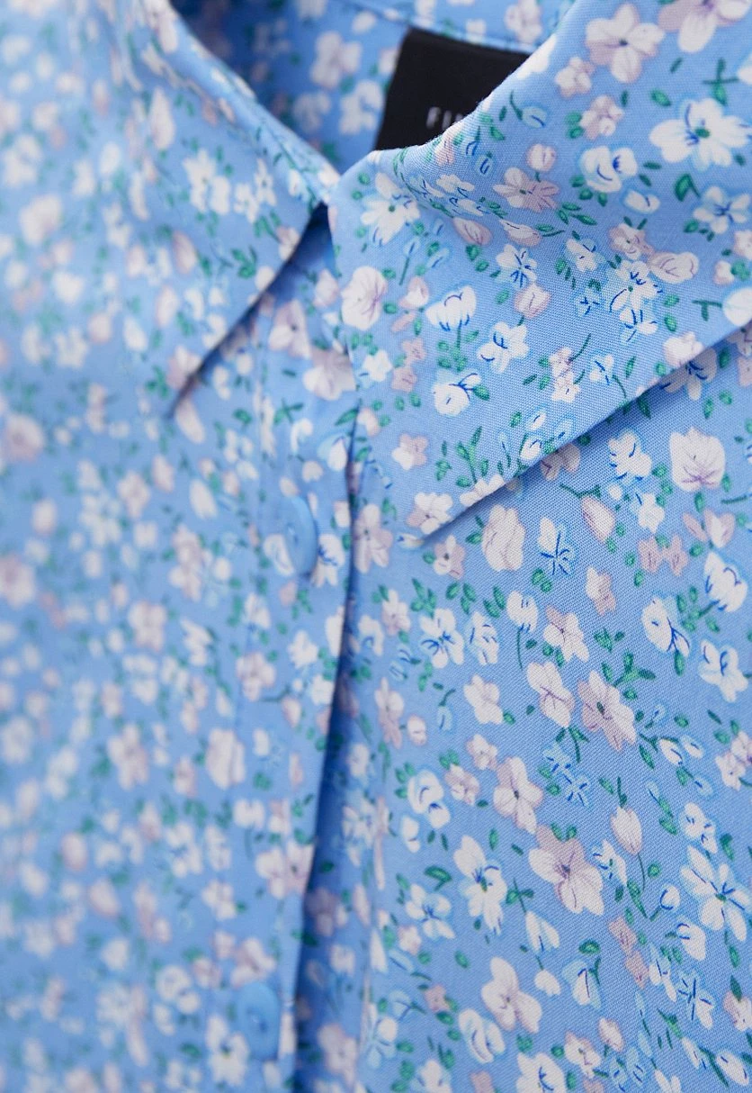 Блузка свободного кроя с отложным воротником, Модель BAS-10040, Фото №6