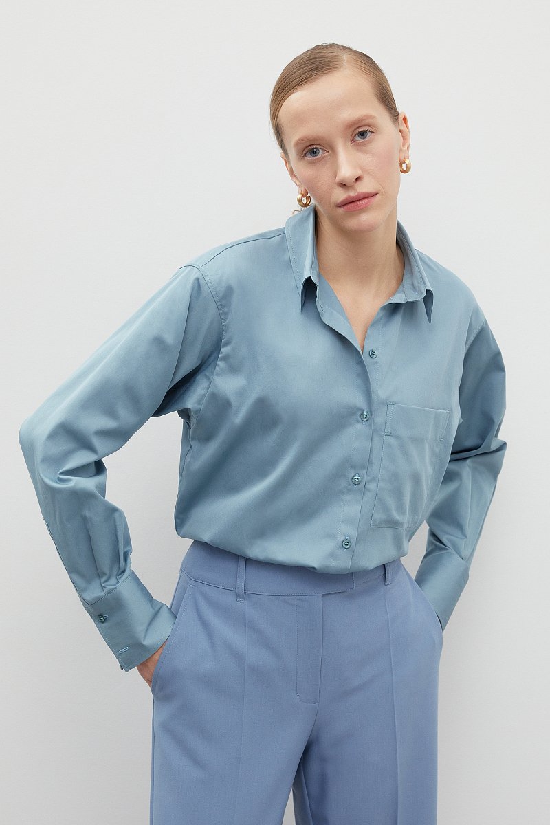 Рубашка oversize силуэта, Модель BAS-10097, Фото №1
