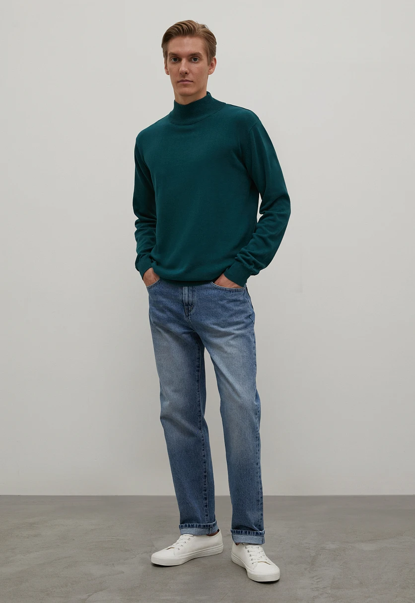 Джемпер прямого силуэта из хлопка, Модель BAS-20107, Фото №2