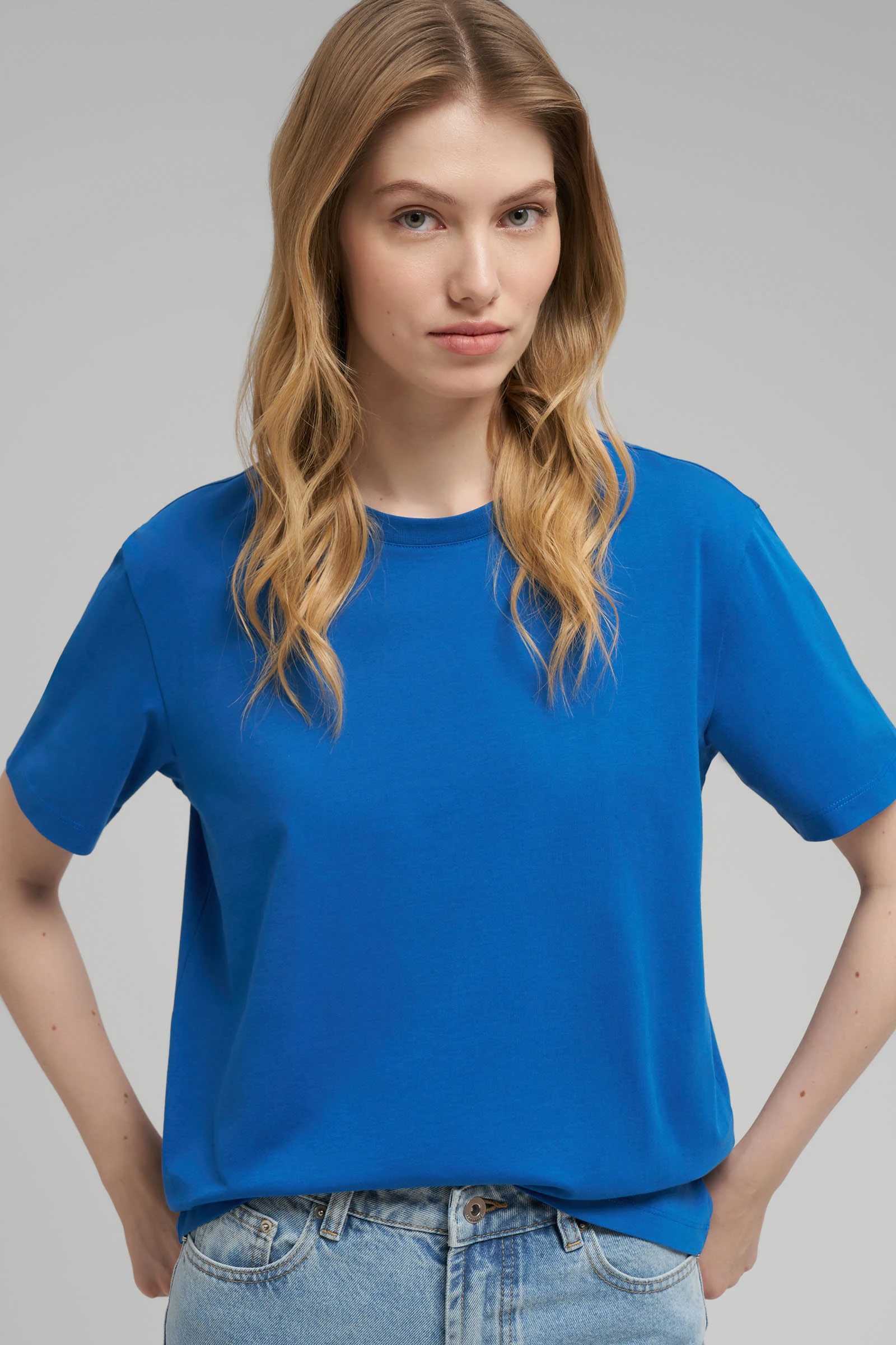 Удлиненная футболка прямого кроя, Модель BAS-100193, Фото №5