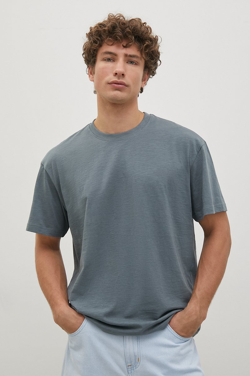 Базовая футболка из хлопка, Модель BAS-20048, Фото №1