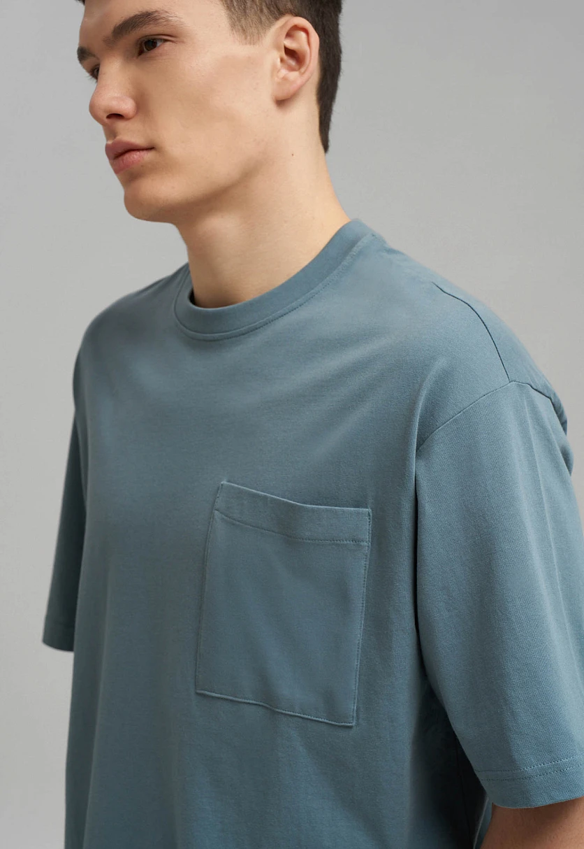 Футболка объемного кроя из джерси, Модель BAS-200161, Фото №5