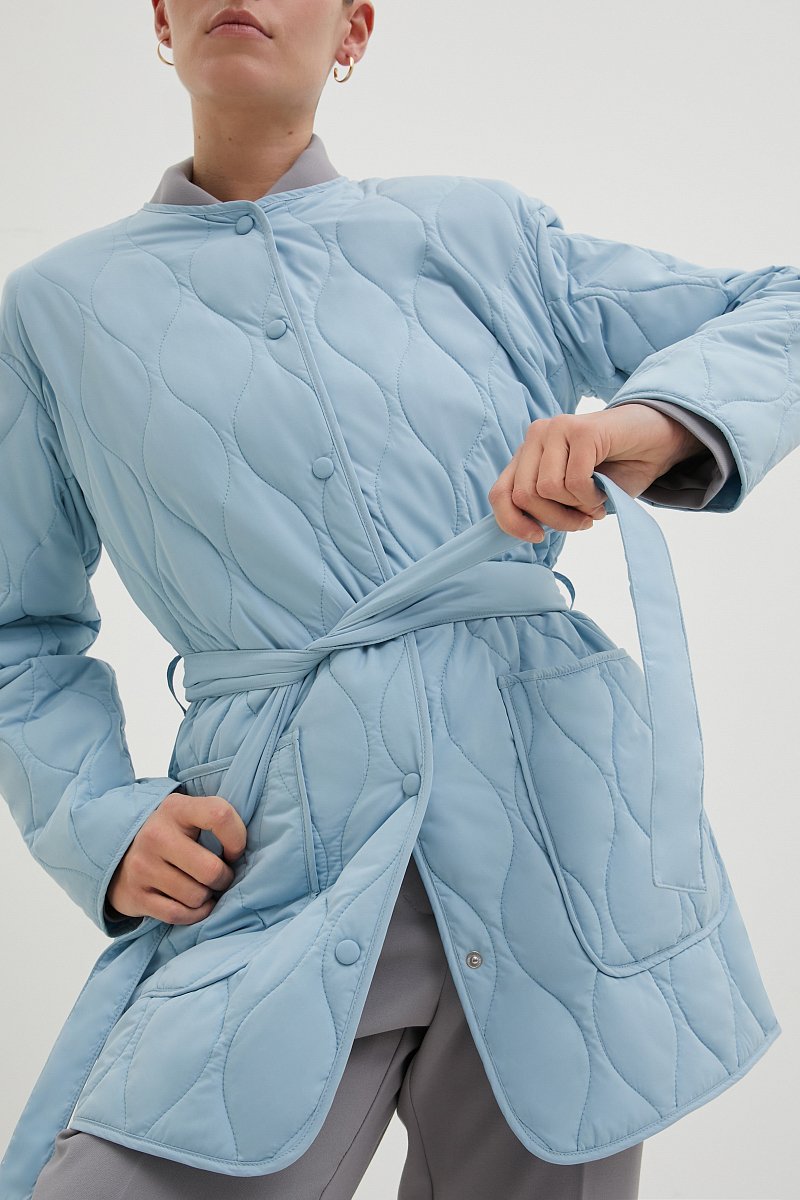 Куртка утепленная с поясом, Модель BAS-100117, Фото №3