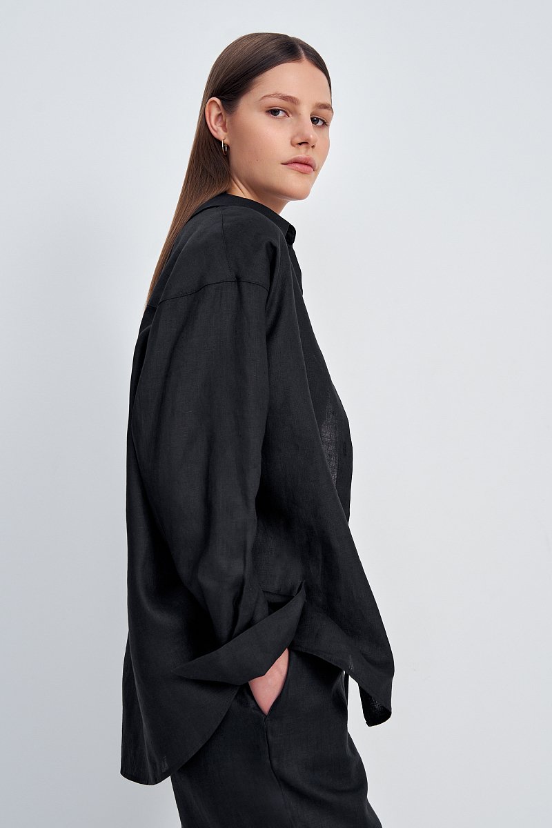 Женская рубашка с длинными рукавами, Модель BAS-100168, Фото №4