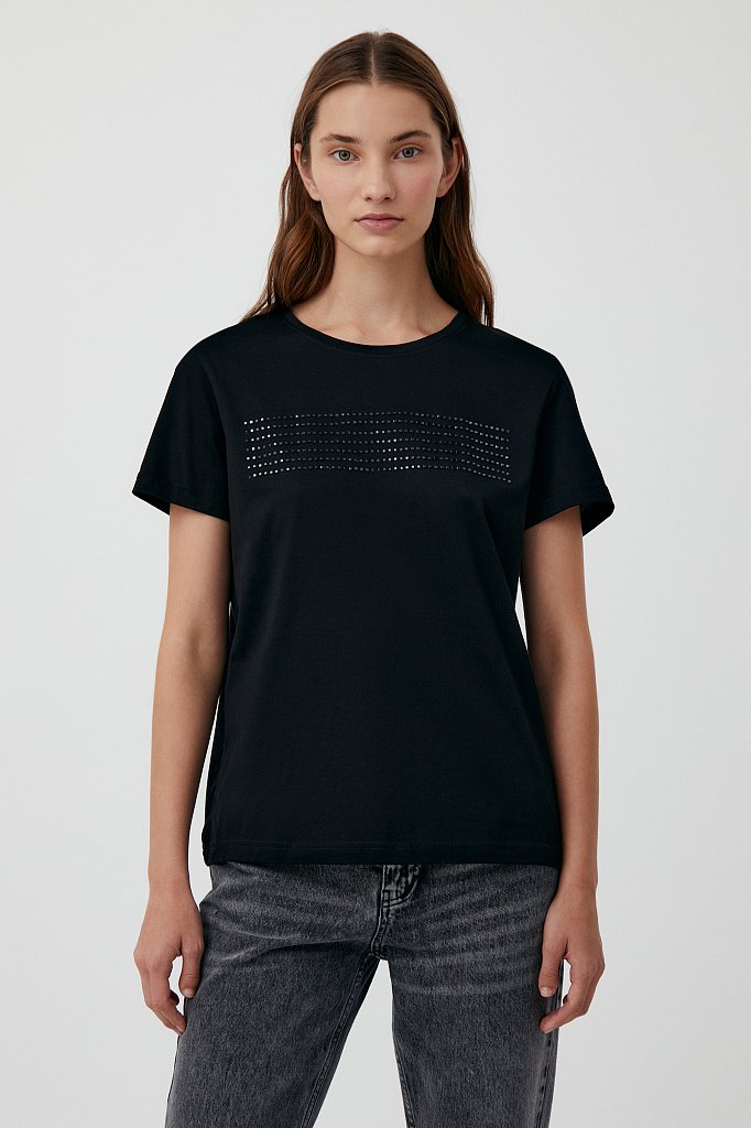 Женская футболка из мерсеризированного хлопка, Модель BAS-10032, Фото №1