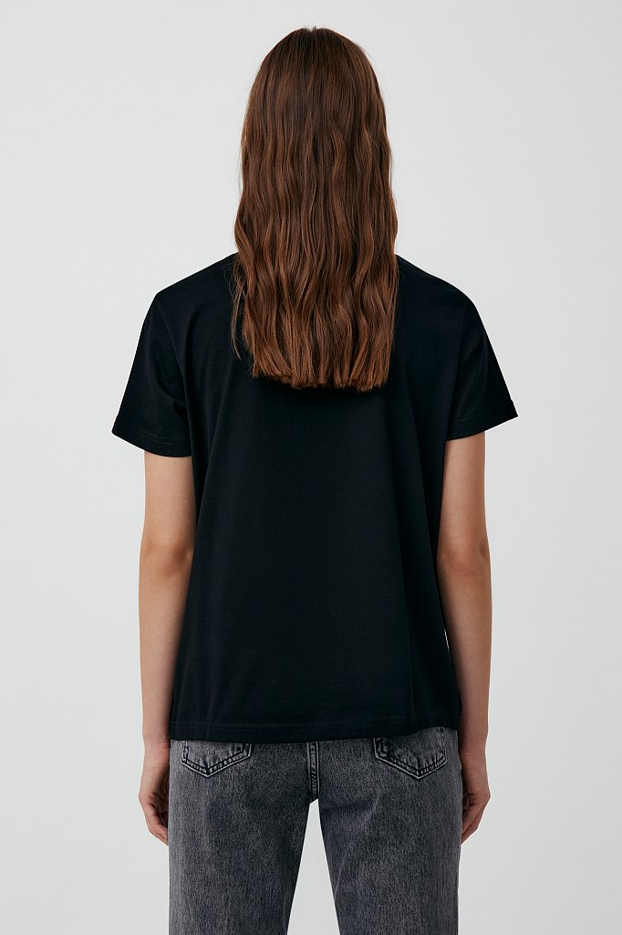 Женская футболка из мерсеризированного хлопка, Модель BAS-10032, Фото №4