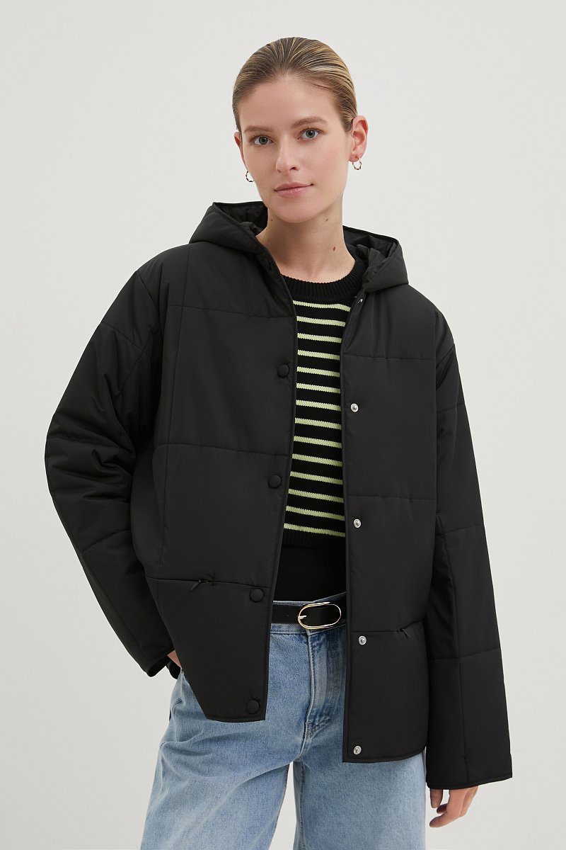 Стеганая куртка с капюшоном, Модель BAS-10090, Фото №1