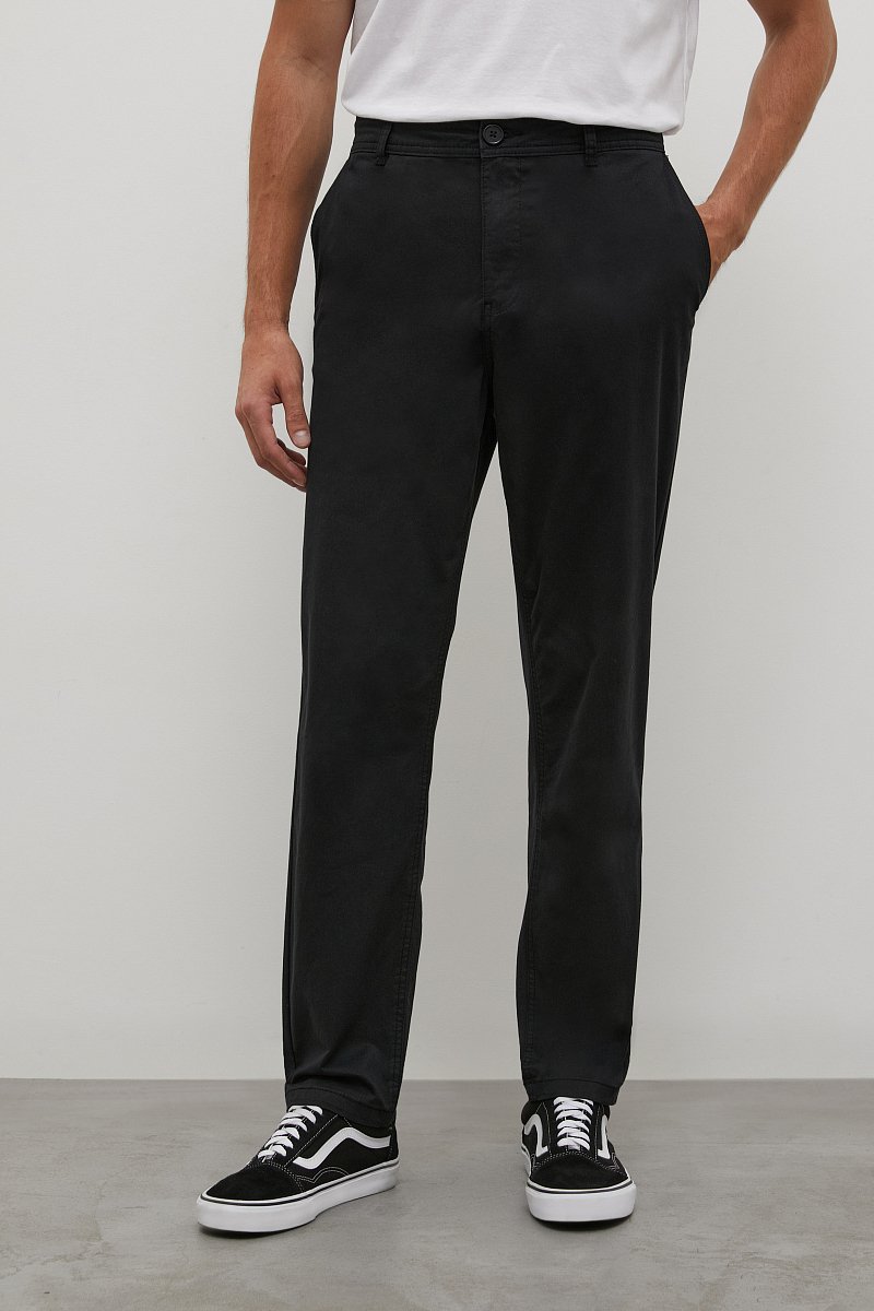 Хлопковые брюки tapered fit, Модель BAS-20066, Фото №2