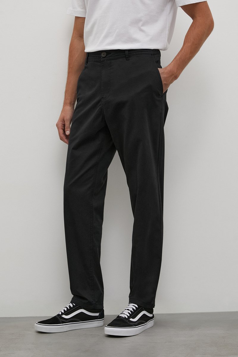 Хлопковые брюки tapered fit, Модель BAS-20066, Фото №4
