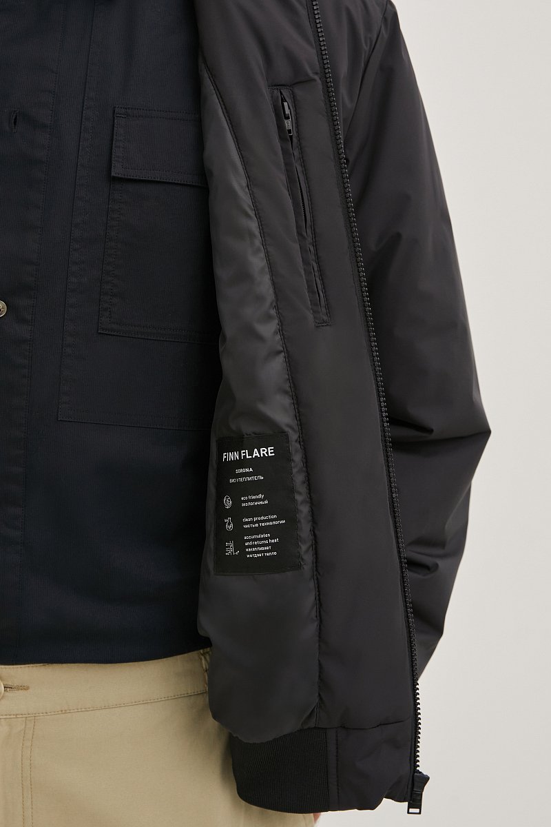 Утепленная куртка-бомбер, Модель BAS-20083, Фото №6