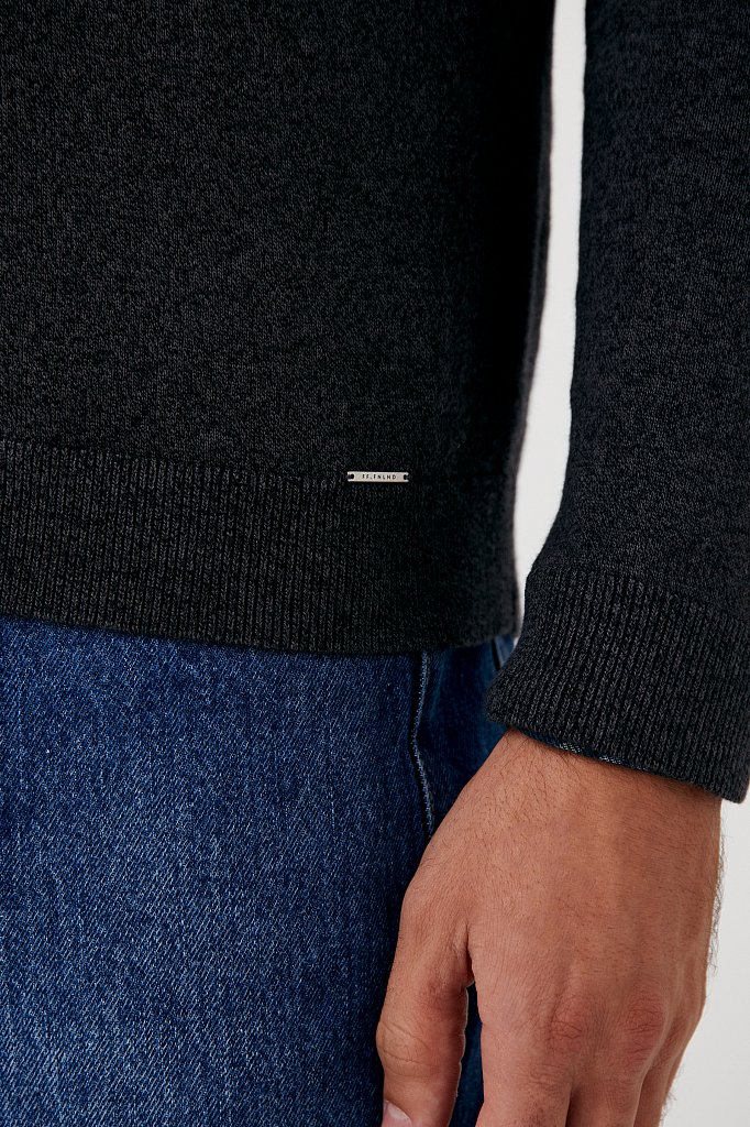 Базовый мужской пуловер прямого силуэта, Модель BAS-20101, Фото №7