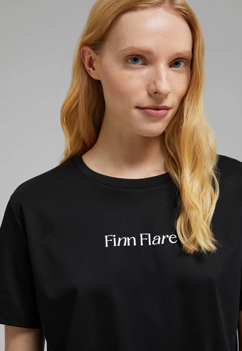 Футболка из мерсеризованного хлопка с принтом, Модель BAS-100189, Фото №5