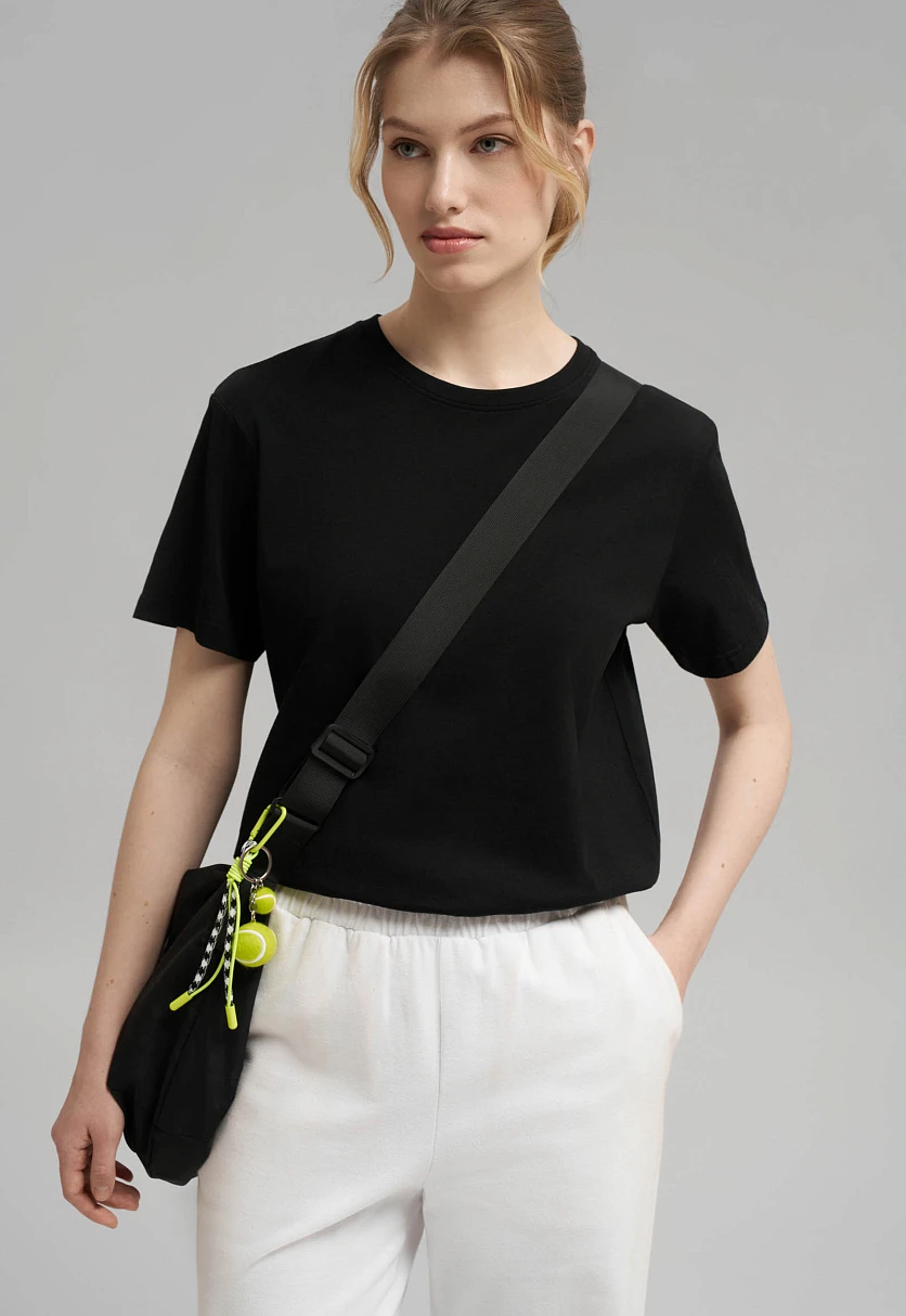 Футболка свободного кроя из хлопкового джерси, Модель BAS-100192, Фото №5