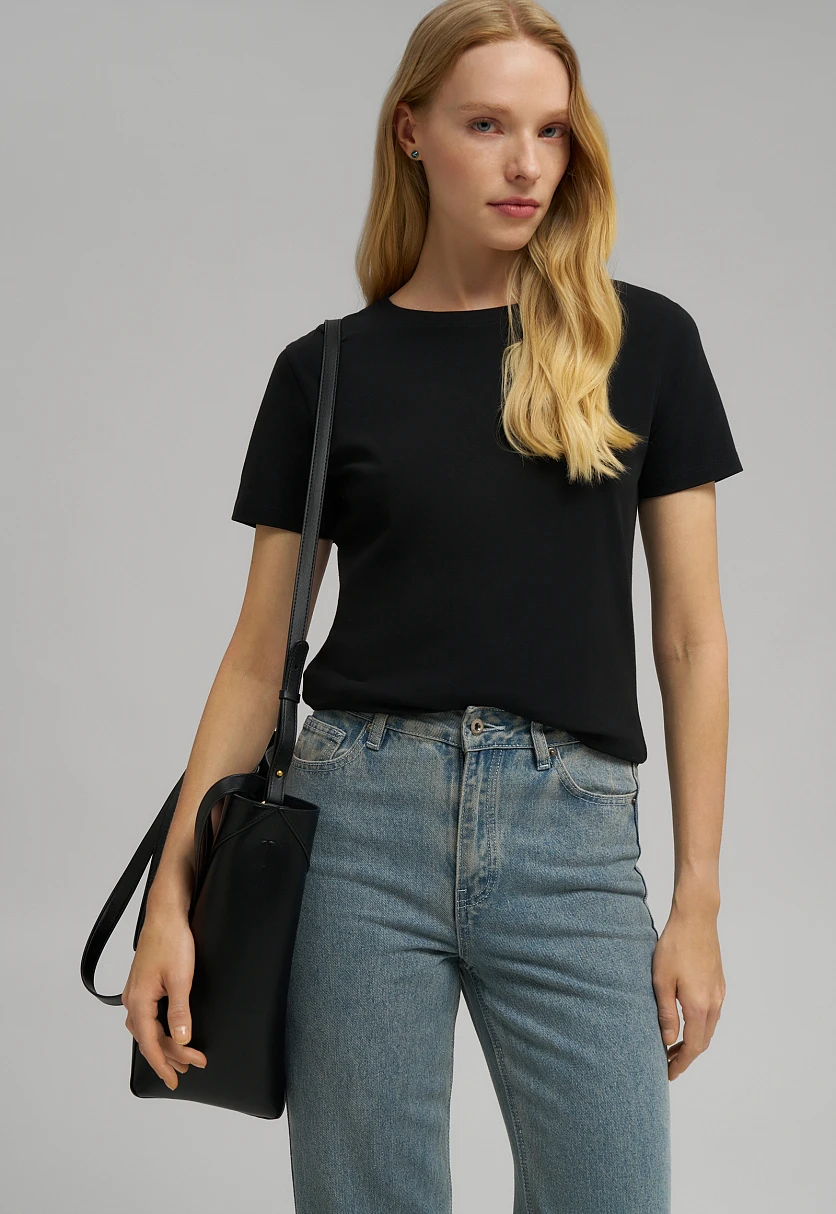 Приталенная футболка из джерси, Модель BAS-100195, Фото №9