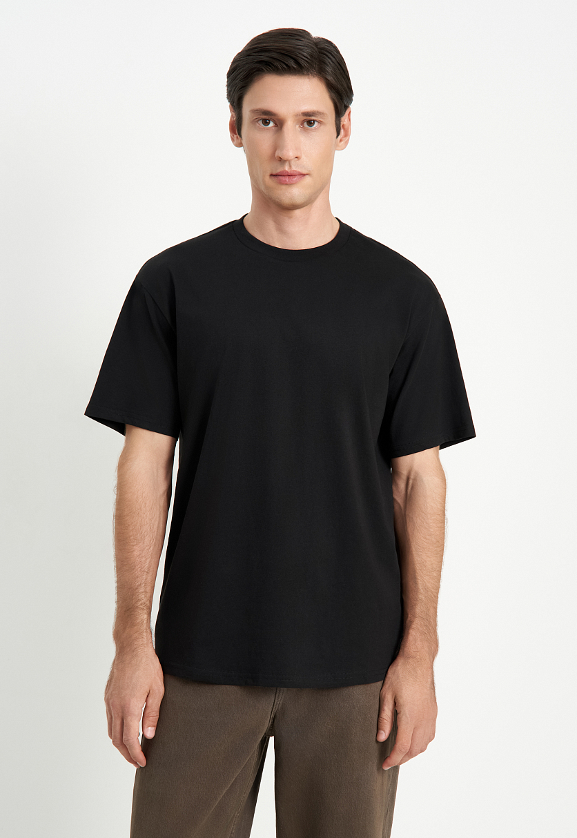 Футболка из хлопка свободного силуэта