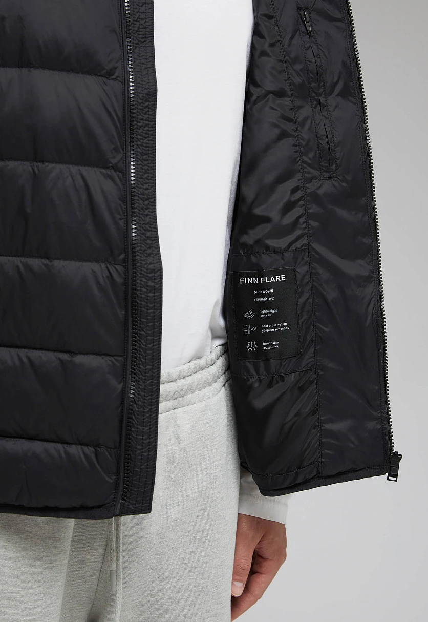 Стеганый пуховый жилет, Модель BAS-20053, Фото №8