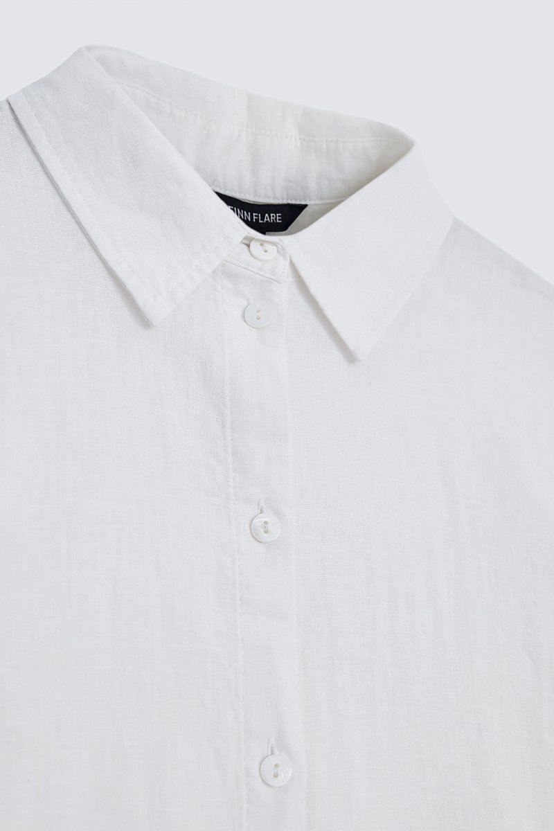 Рубашка с коротким рукавом прямого силуэта, Модель BAS-100138, Фото №7