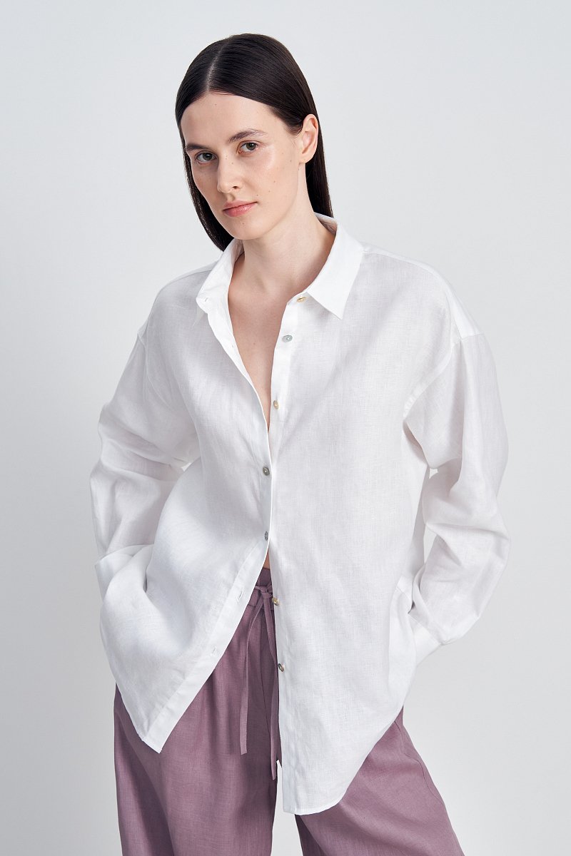 Женская рубашка с длинными рукавами, Модель BAS-100168, Фото №1