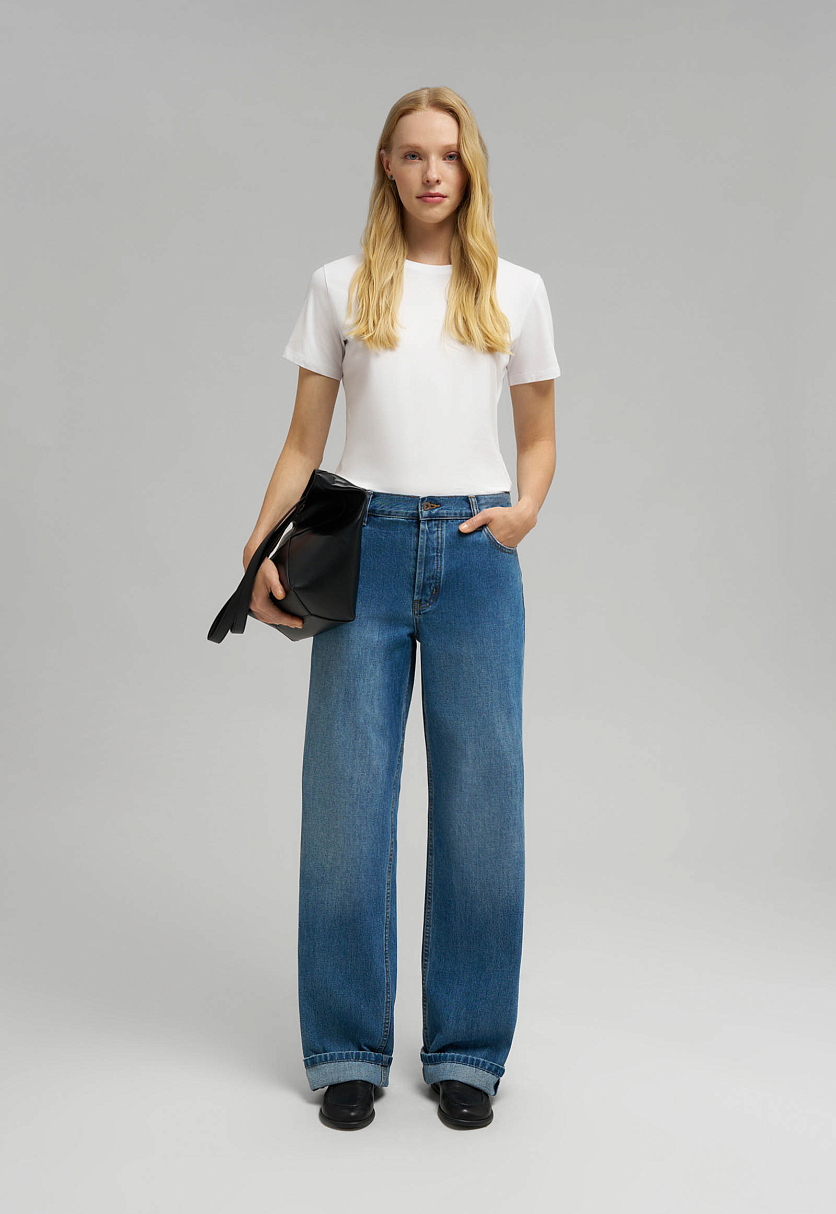 Приталенная футболка из джерси