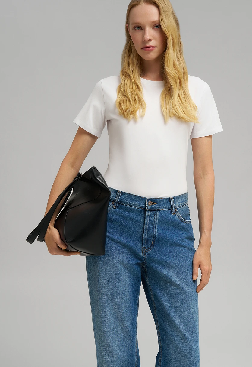 Приталенная футболка из джерси, Модель BAS-100195, Фото №9