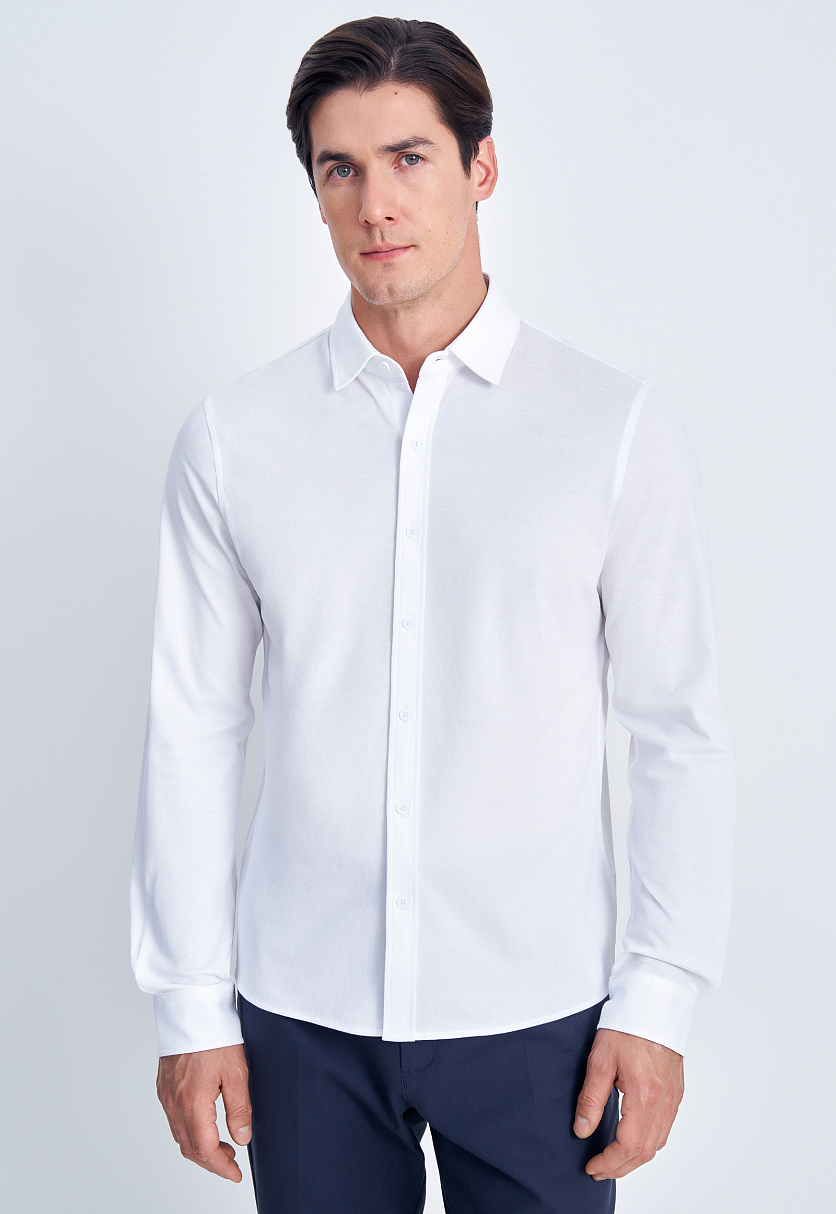 Трикотажная рубашка из хлопка Трикотажная рубашка из хлопка