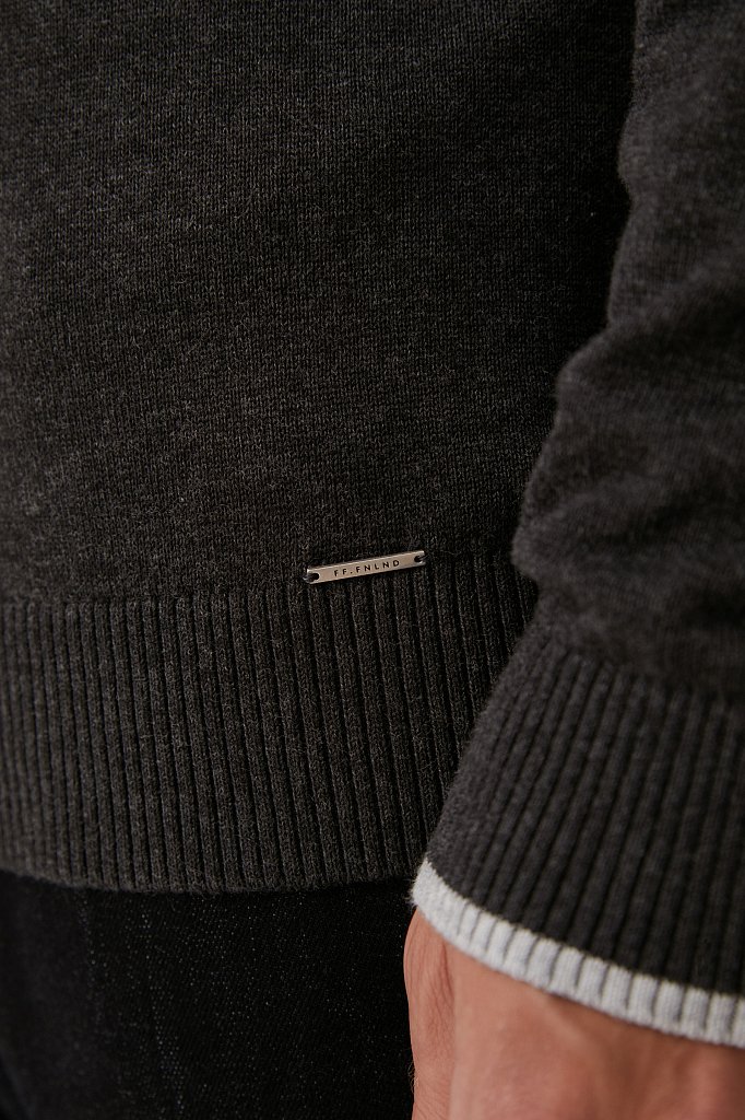 Базовый мужской пуловер прямого силуэта, Модель BAS-20106, Фото №5
