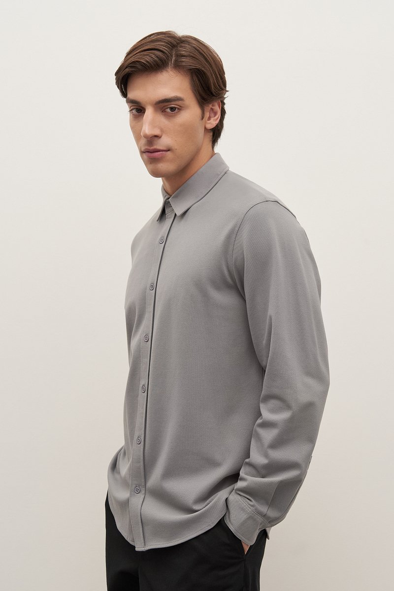 Рубашка мужская с длинным рукавом, Модель BAS-20080, Фото №5