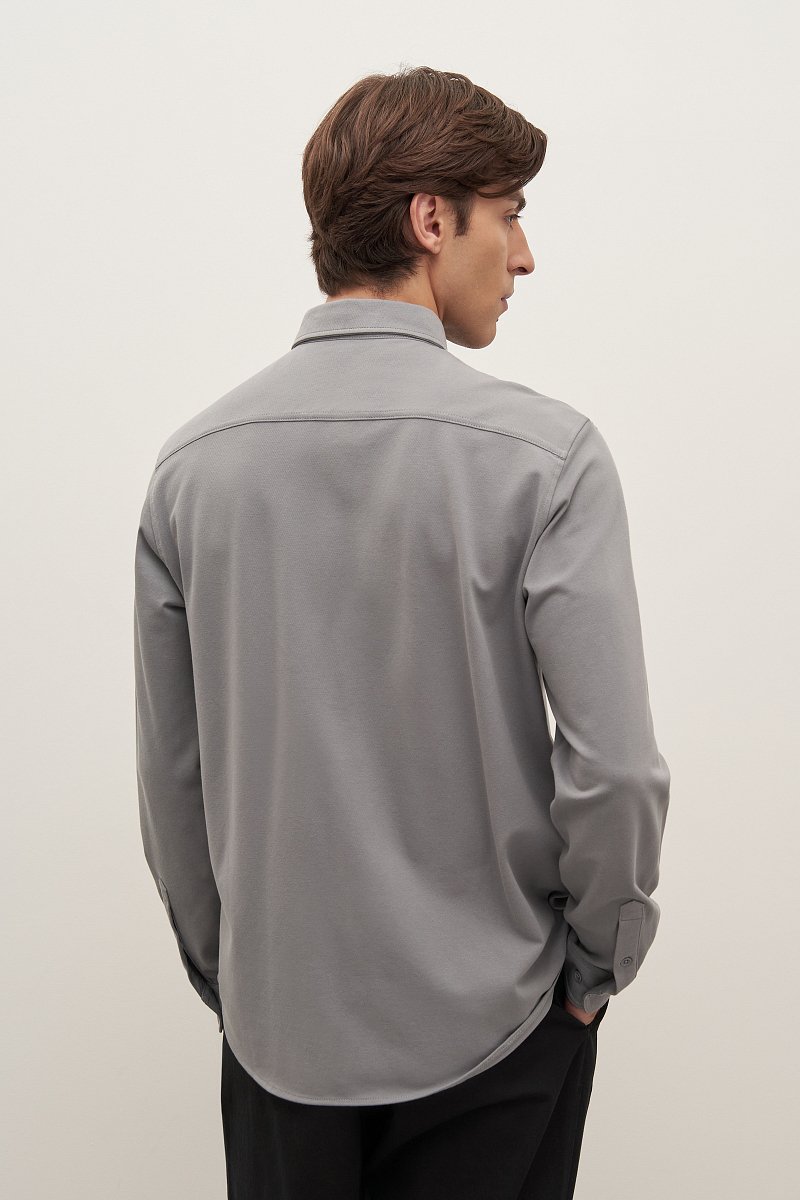 Рубашка мужская с длинным рукавом, Модель BAS-20080, Фото №6