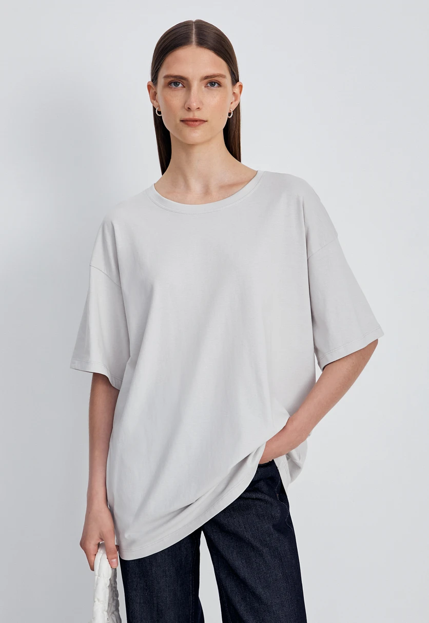 Футболка oversize силуэта, Модель BAS-100107, Фото №1