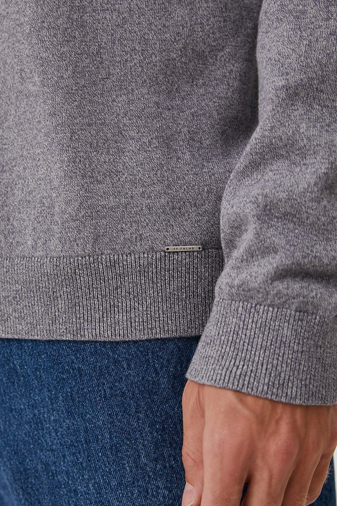 Базовый мужской пуловер прямого силуэта, Модель BAS-20101, Фото №5