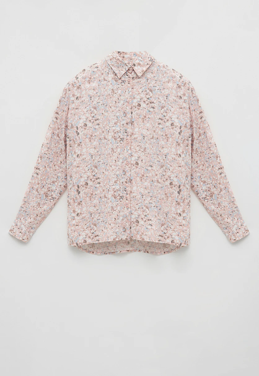 Блузка свободного кроя с отложным воротником, Модель BAS-10040, Фото №8