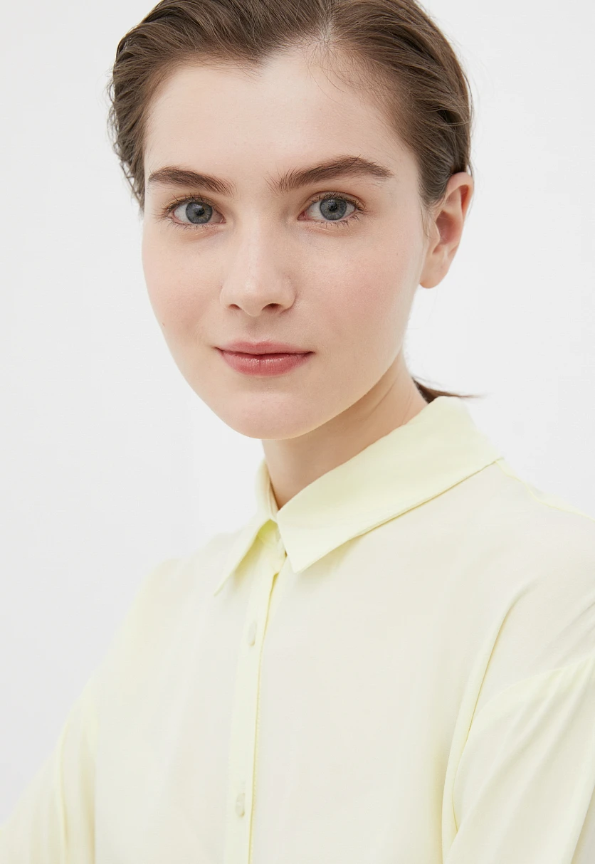 Блузка свободного кроя с отложным воротником, Модель BAS-10040, Фото №5