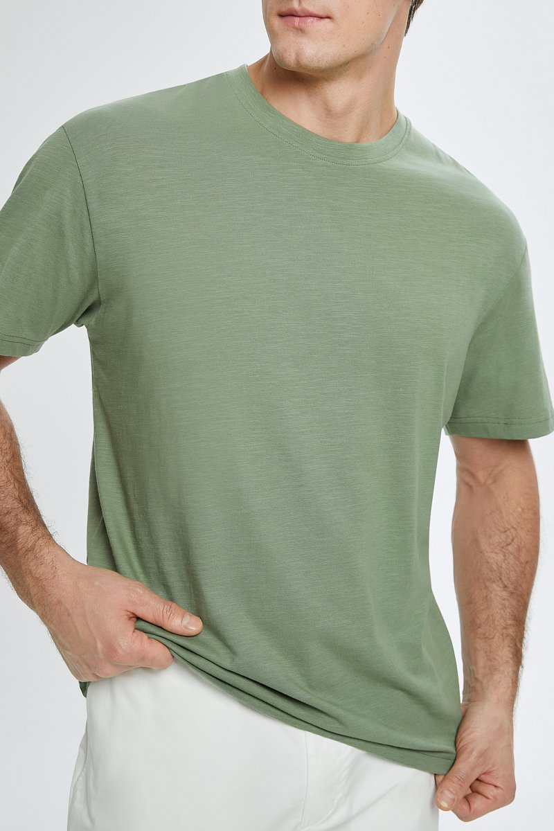 Базовая футболка из хлопка, Модель BAS-20048, Фото №3