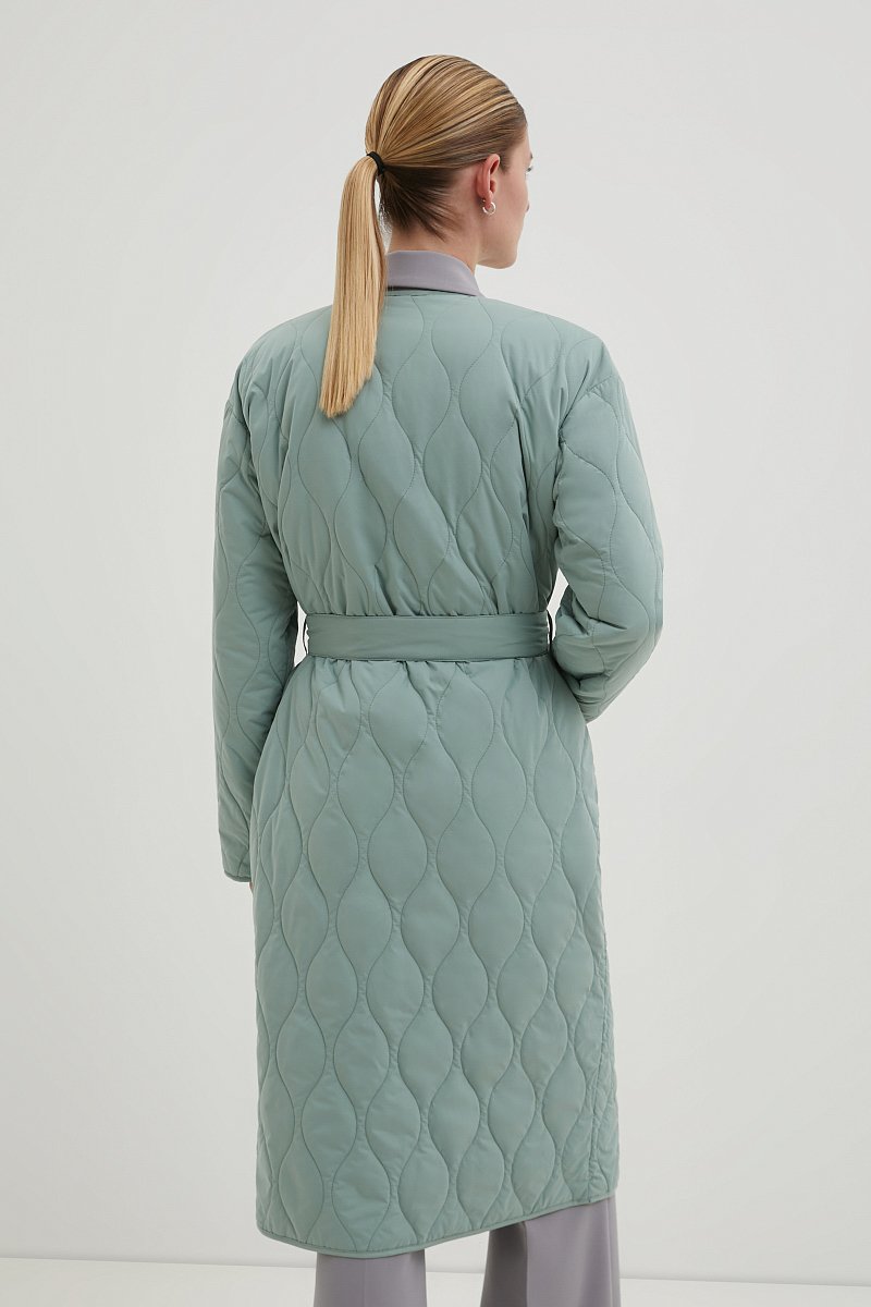 Пальто свободного силуэта с поясом, Модель BAS-100118, Фото №5