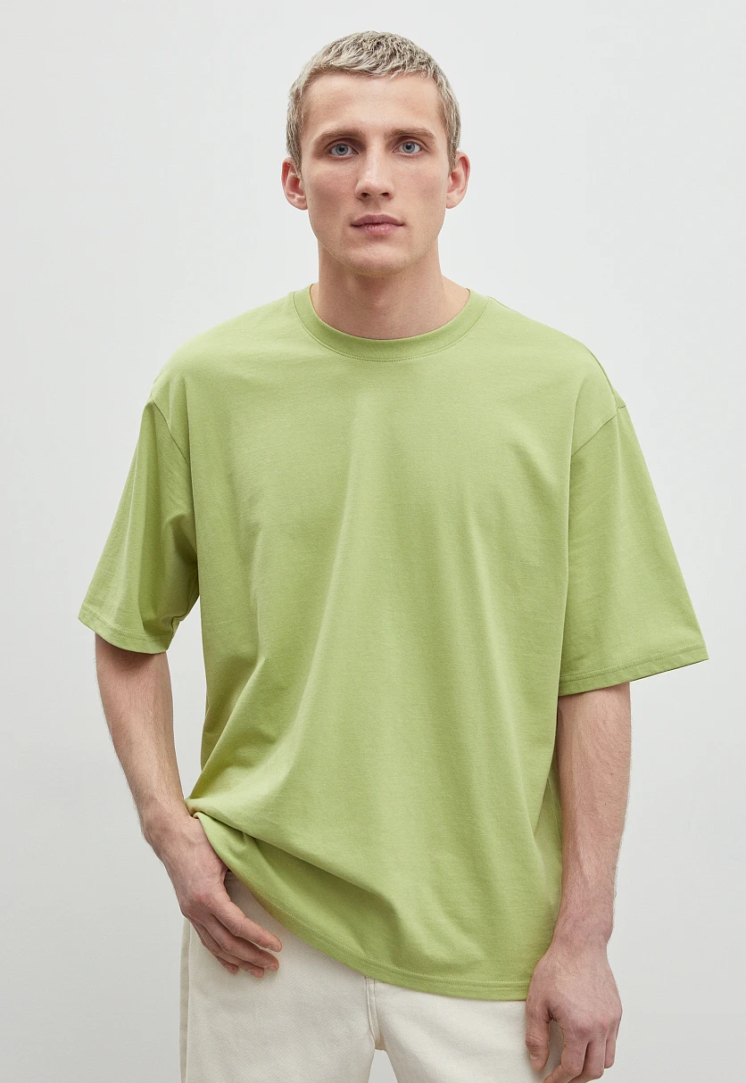 Футболка oversize силуэта из хлопка, Модель BAS-20076, Фото №1