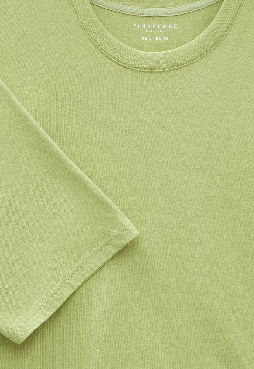 Футболка oversize силуэта из хлопка, Модель BAS-20076, Фото №6