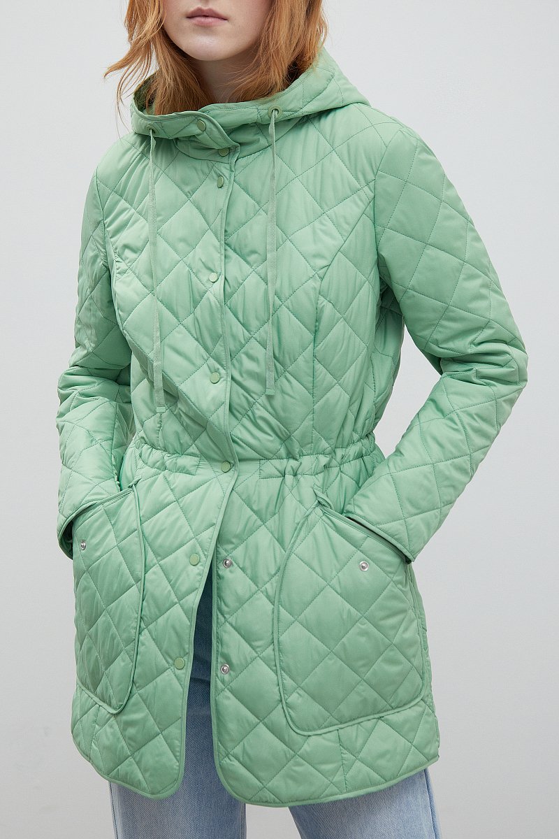 Стеганая утепленная куртка с капюшоном, Модель BAS-10088, Фото №3