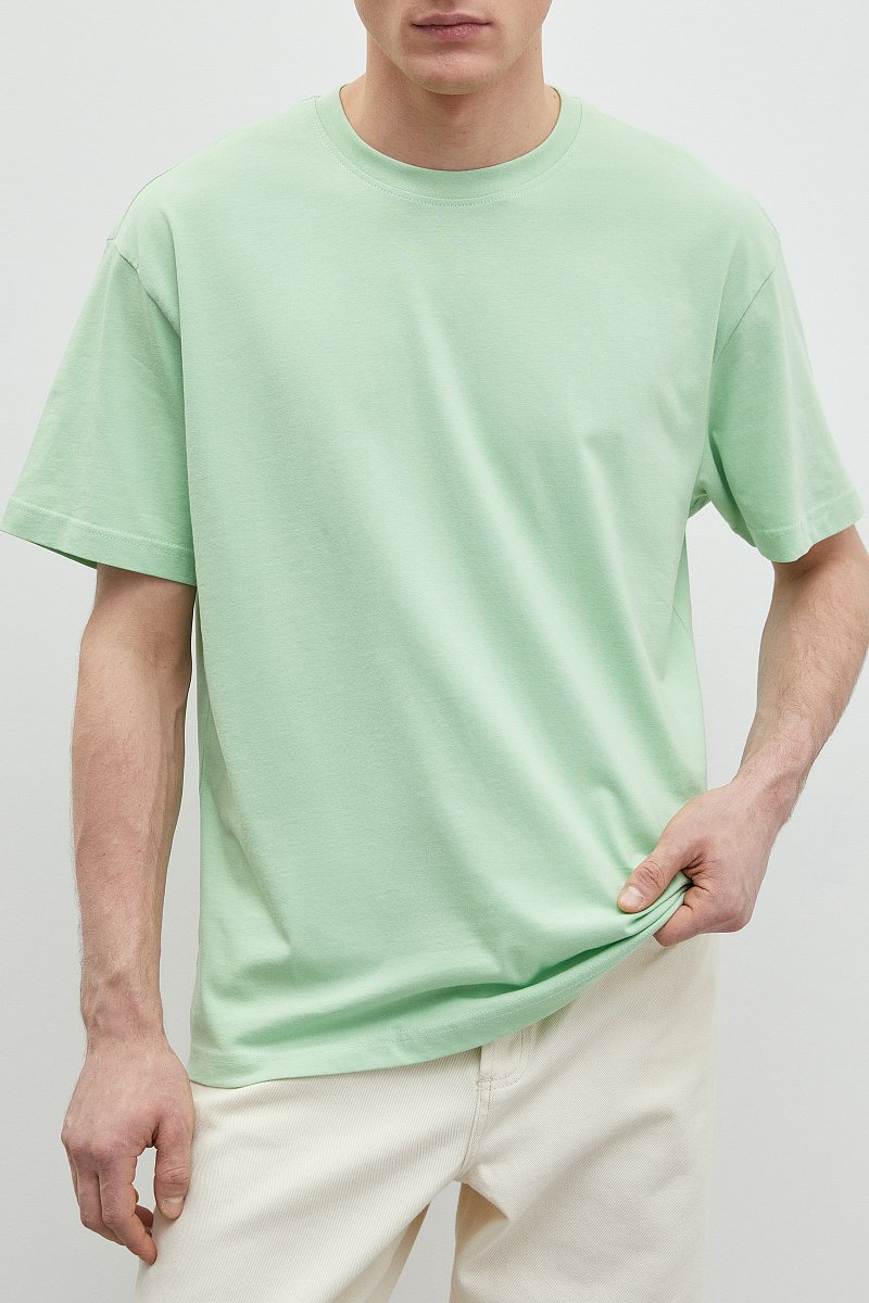 Базовая футболка из хлопка, Модель BAS-20033, Фото №3