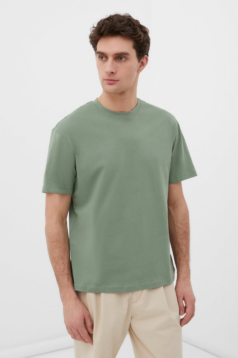 Базовая футболка из хлопка, Модель BAS-20033, Фото №1