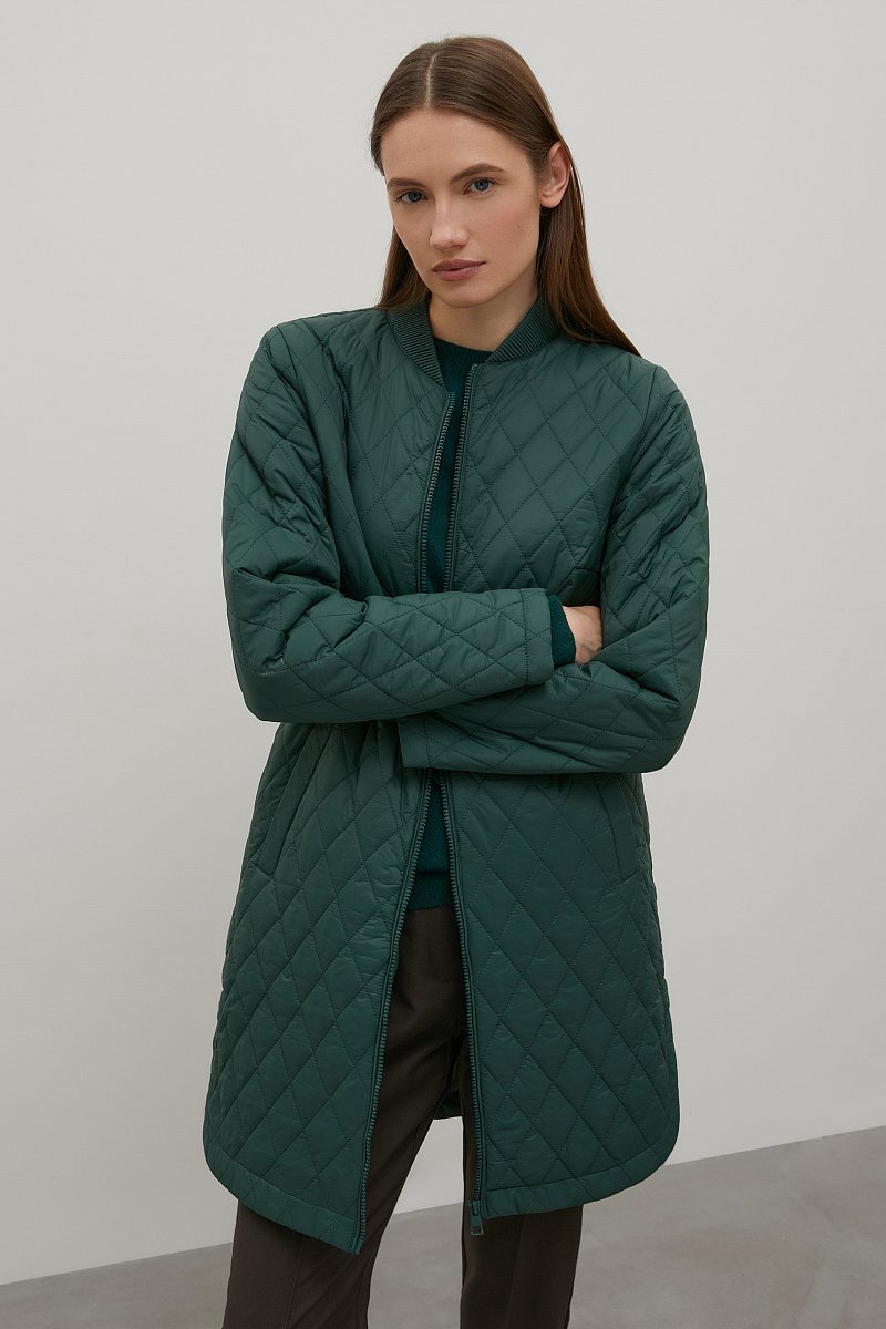 Стеганое утепленное пальто, Модель BAS-10077, Фото №1