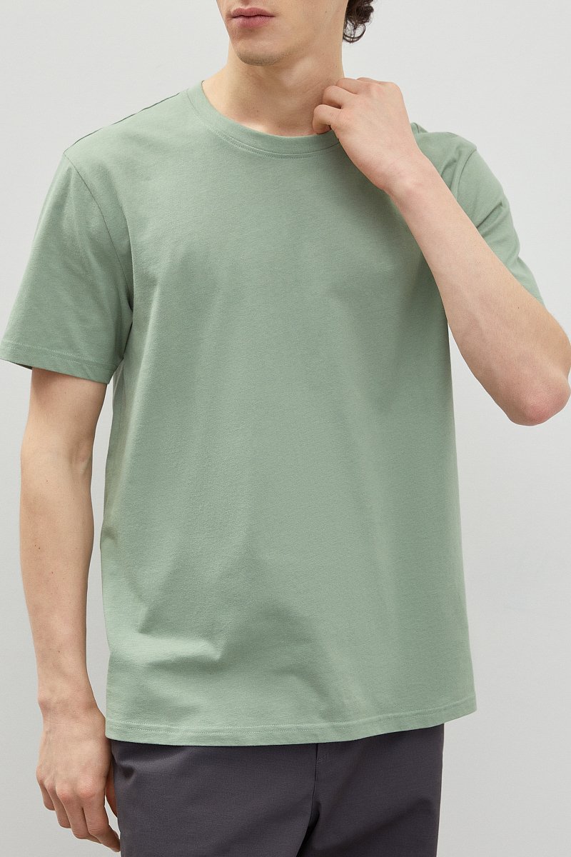Базовая футболка из хлопка, Модель BAS-20008, Фото №3