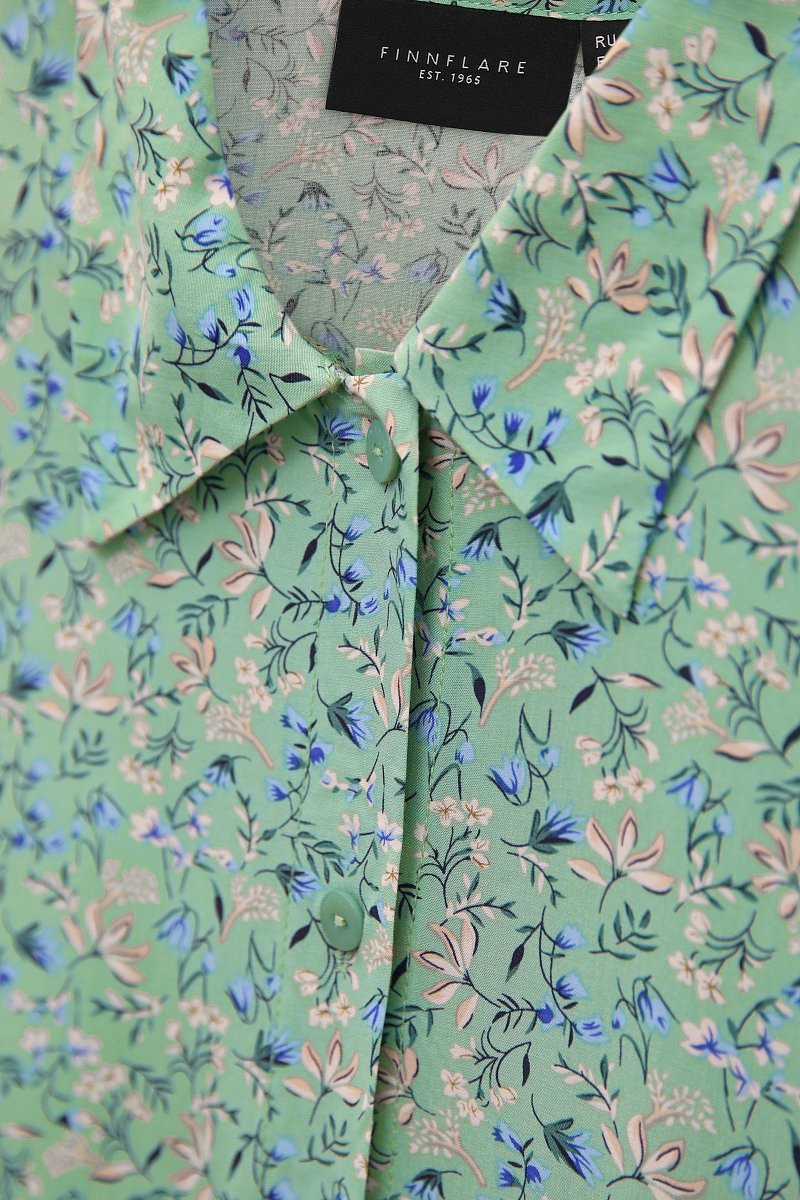 Блузка из вискозы с коротким рукавом, Модель BAS-10041, Фото №6