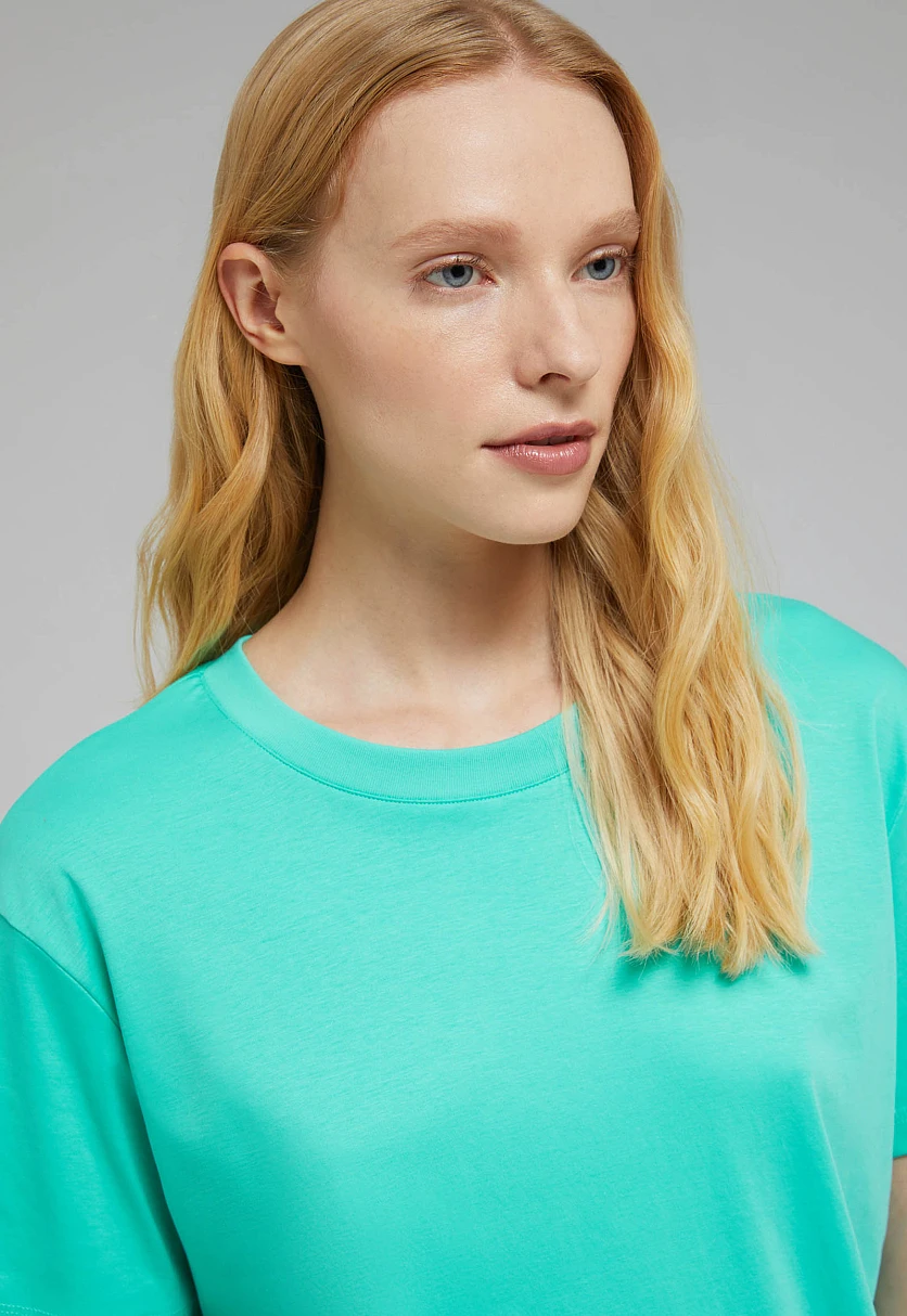 Футболка из мерсеризованного хлопка, Модель BAS-100161, Фото №5