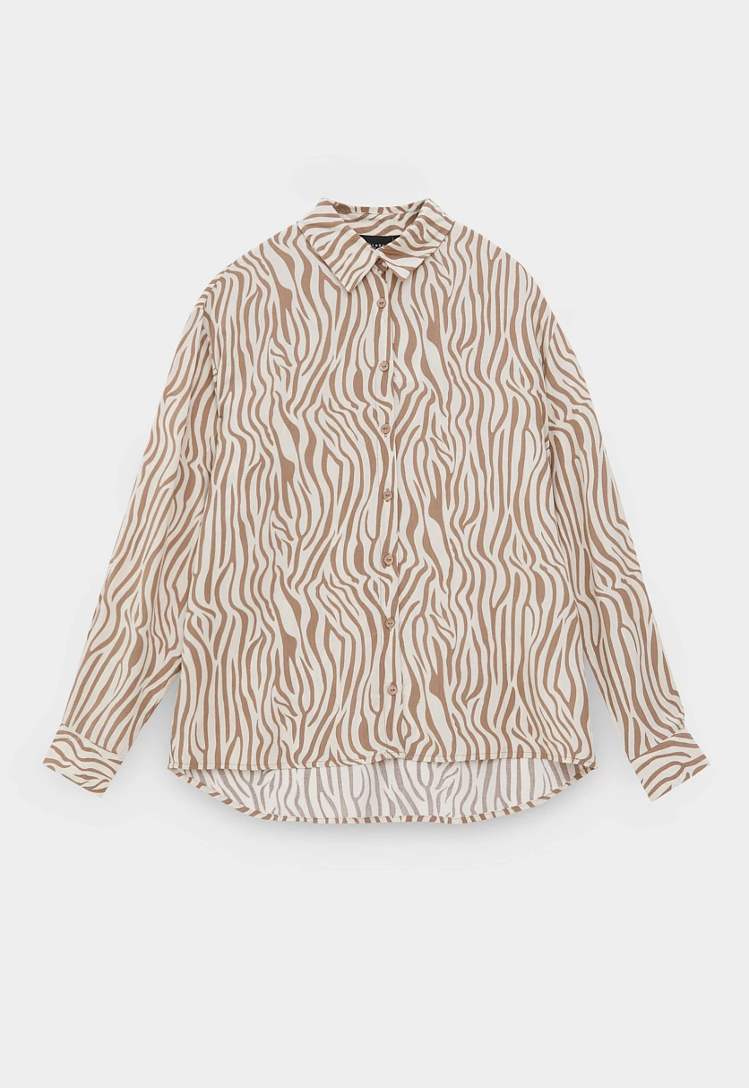 Блузка свободного кроя с отложным воротником, Модель BAS-10040, Фото №7