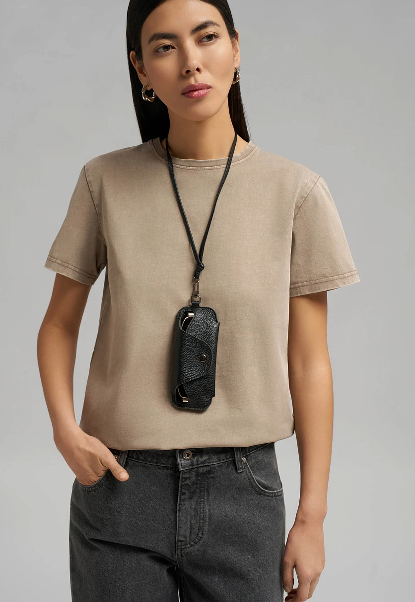 Футболка прямого кроя с эффектом варки, Модель BAS-100194, Фото №5