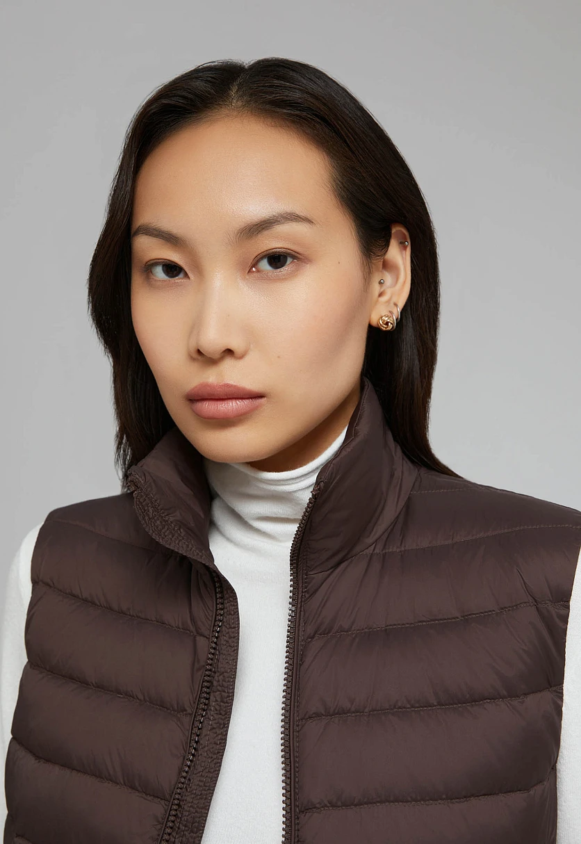 Стеганый пуховый жилет, Модель BAS-10073, Фото №8