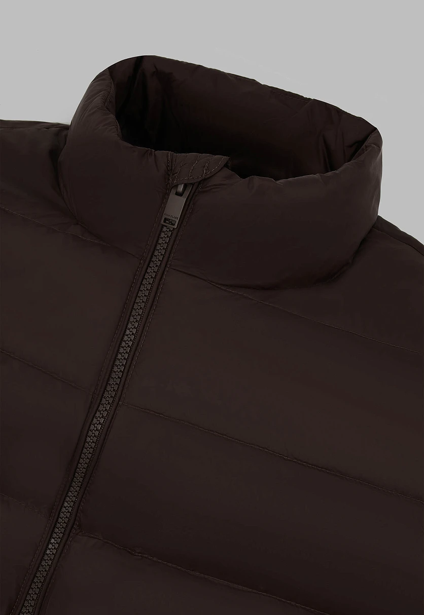 Стеганый пуховый жилет Темно-коричневый BAS-20053Купить в интернет-магазине FINN FLARE, предосмотр фото №5 Стеганый пуховый жилет, Модель BAS-20053, Фото №5